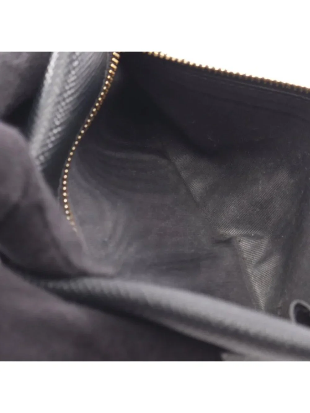 Prada Bifold Wallet Saffiano Cuir Envelope Black Leather
